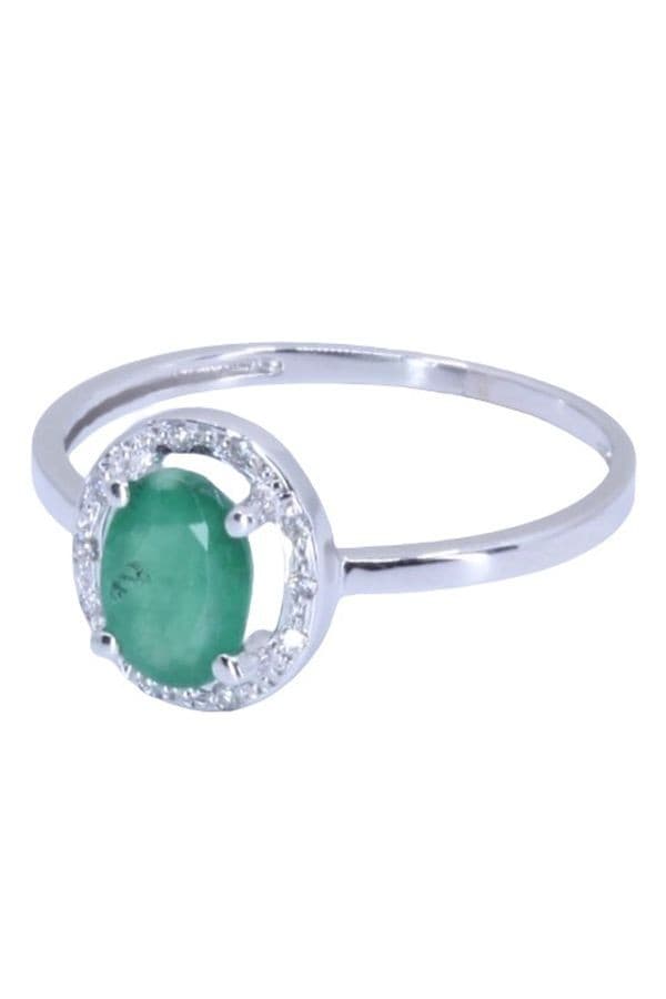 BAGUE ÉMERAUDE ET DIAMANTS — vue 3