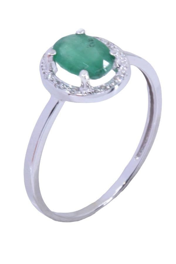 BAGUE ÉMERAUDE ET DIAMANTS — vue 4