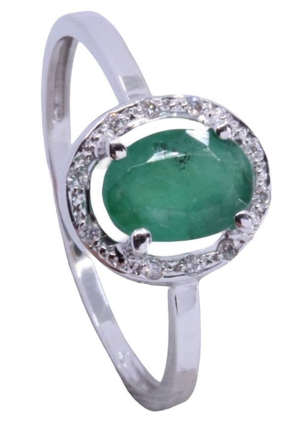 BAGUE ÉMERAUDE ET DIAMANTS — vue 5