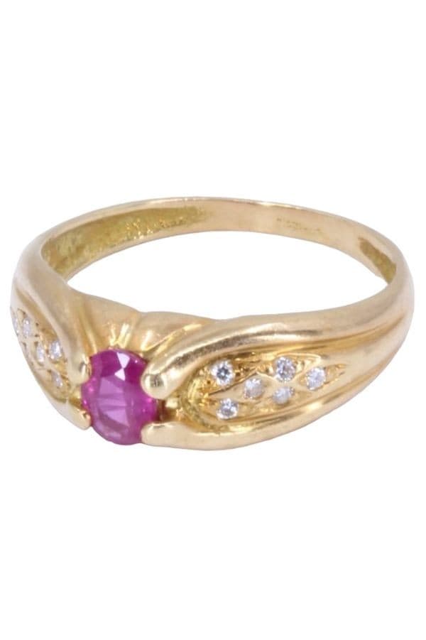 BAGUE RUBIS ET DIAMANTS — vue 5