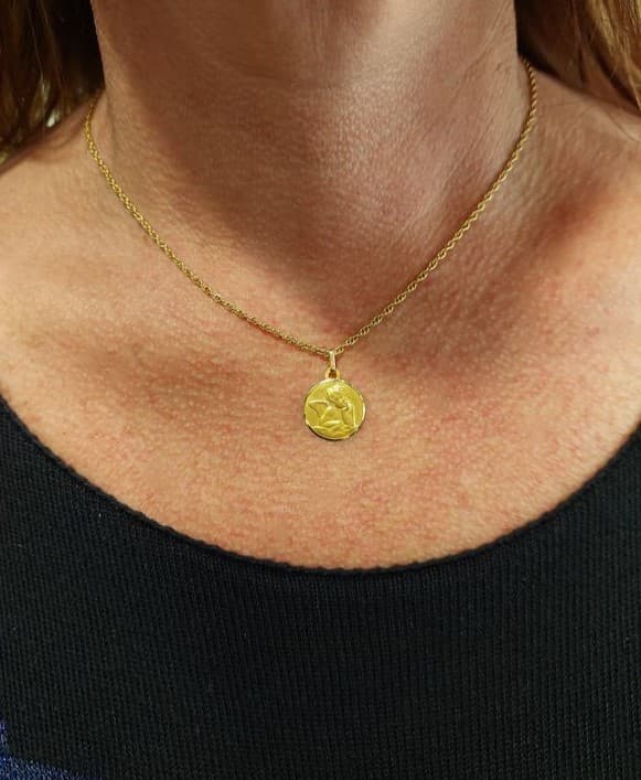 MÉDAILLE ANGE RAPHAËL SIGNÉE DROPSY — vue 2