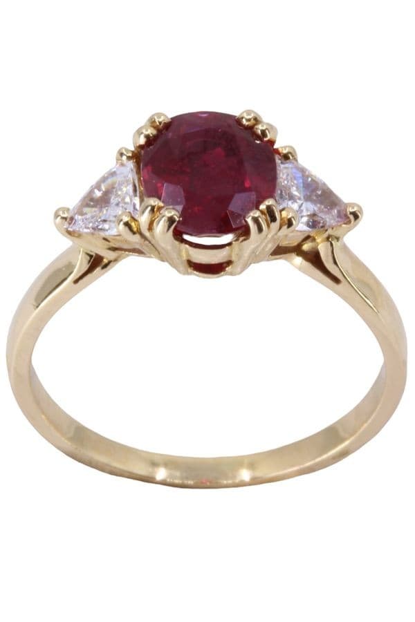 BAGUE RUBIS ET DIAMANTS — vue 1