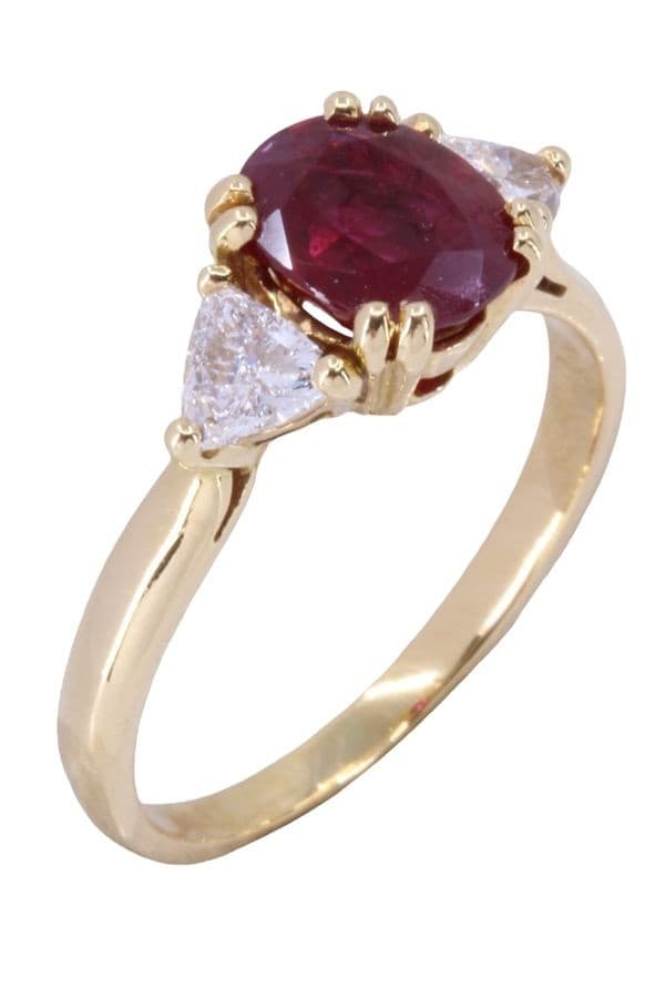 BAGUE RUBIS ET DIAMANTS — vue 3