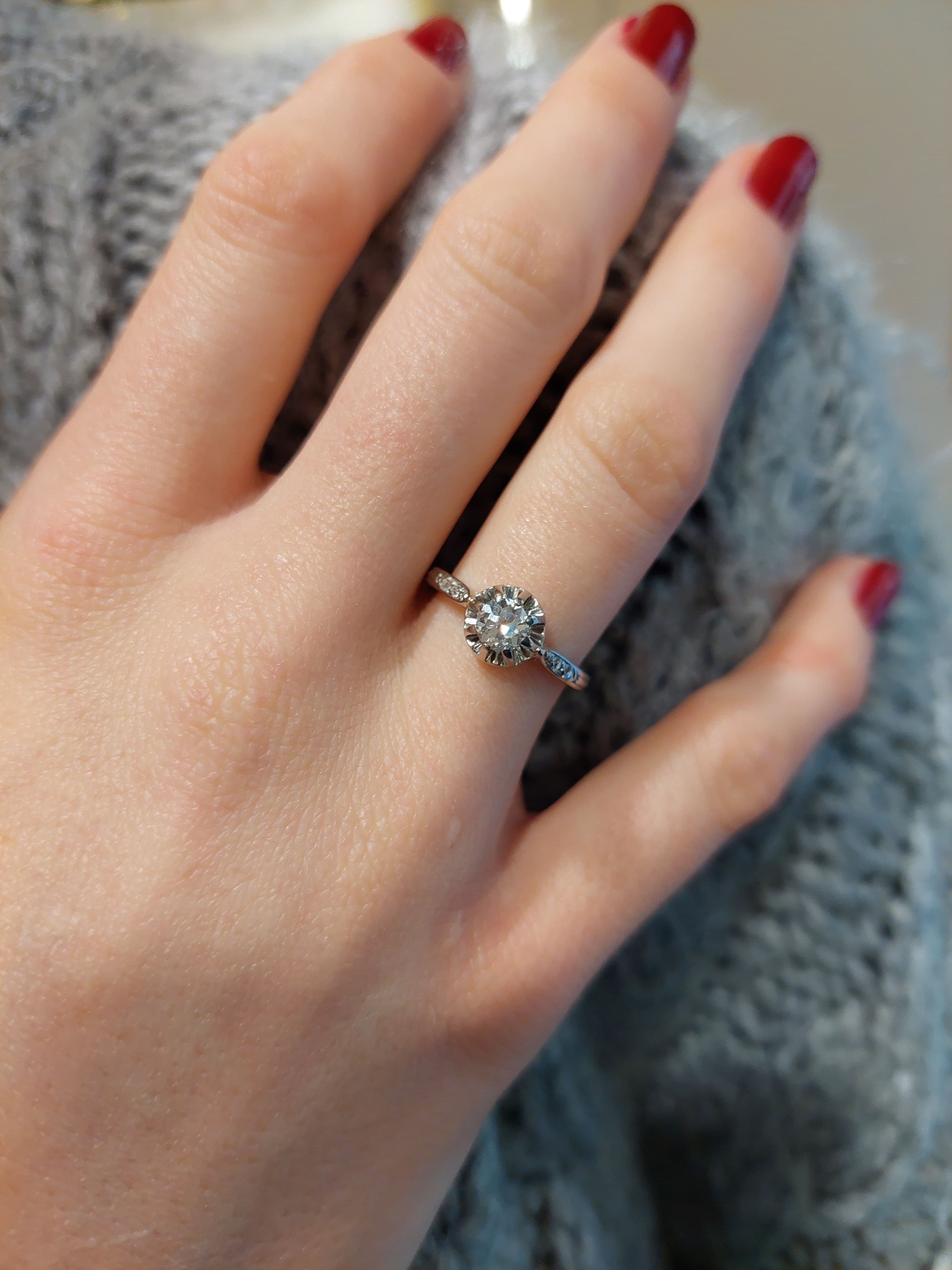 SOLITAIRE DIAMANT 0.35 CARAT — vue 2