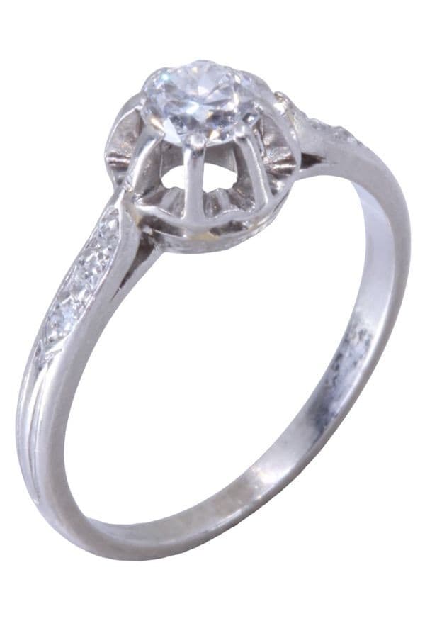 SOLITAIRE DIAMANT 0.35 CARAT — vue 3