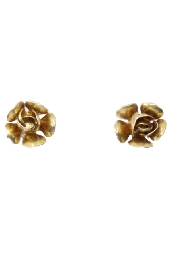 BOUCLES DOREILLES ANCIENNES ROSES — vue 1