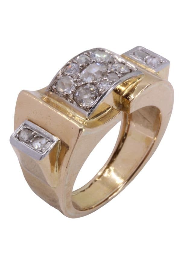 BAGUE TANK DIAMANTS — vue 3