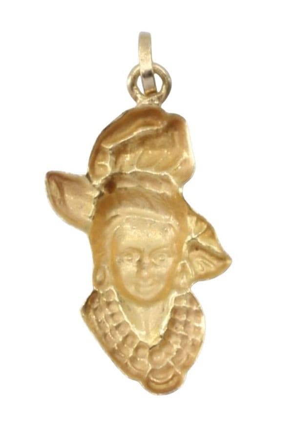 PENDENTIF VISAGE FEMME CRÉOLE — vue 3
