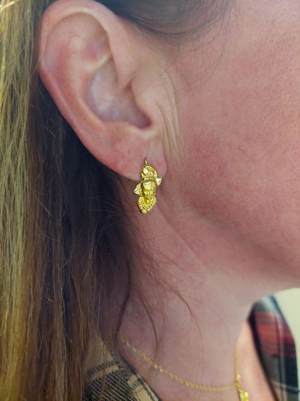 BOUCLES D'OREILLE VISAGE FEMME CRÉOLE — vue 2