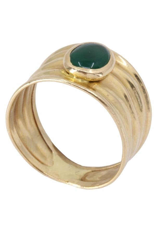 BAGUE MODERNE ÉMERAUDE CABOCHON — vue 5