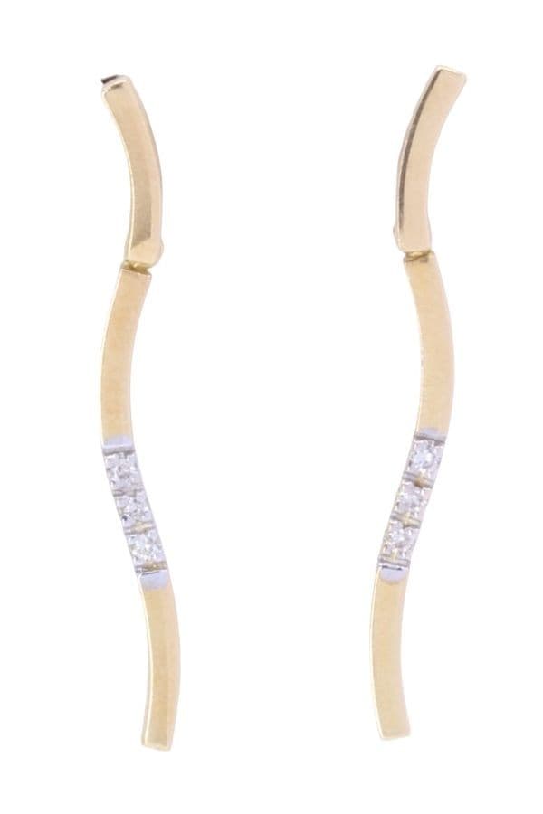 BOUCLES D'OREILLES PENDANTES DIAMANTS — vue 1