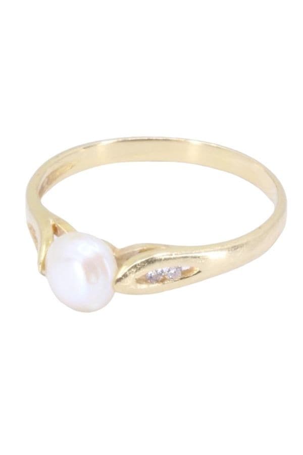 BAGUE PERLE ET DIAMANTS — vue 3