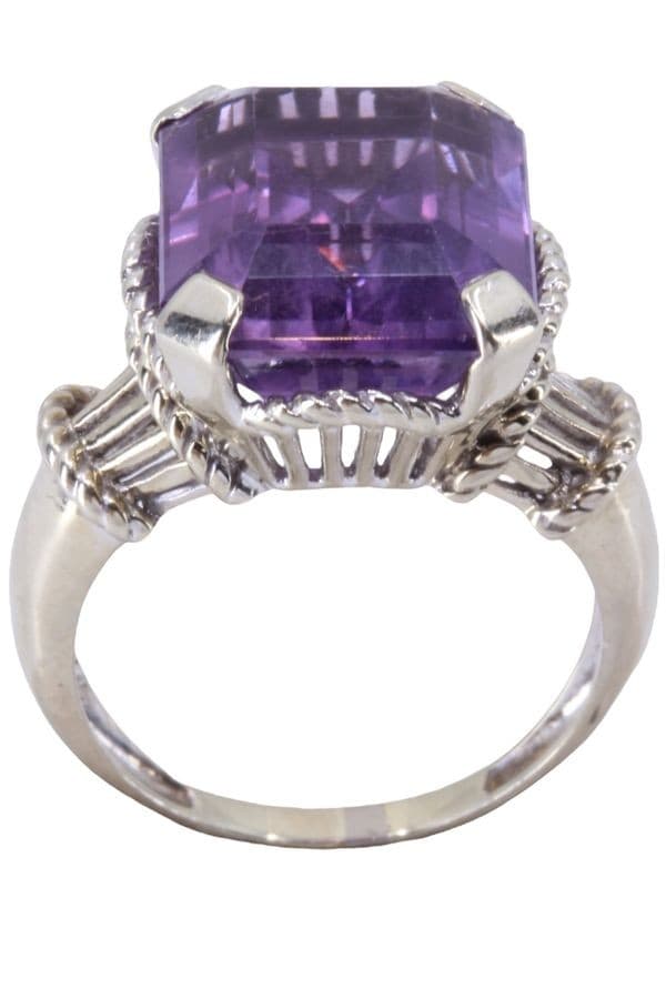 BAGUE ORNEMENTALE AMÉTHYSTE — vue 1