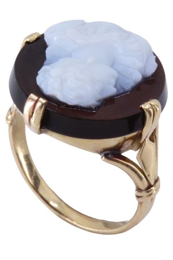 BAGUE CAMÉE ANCIENNE CORNALINE — vue 5