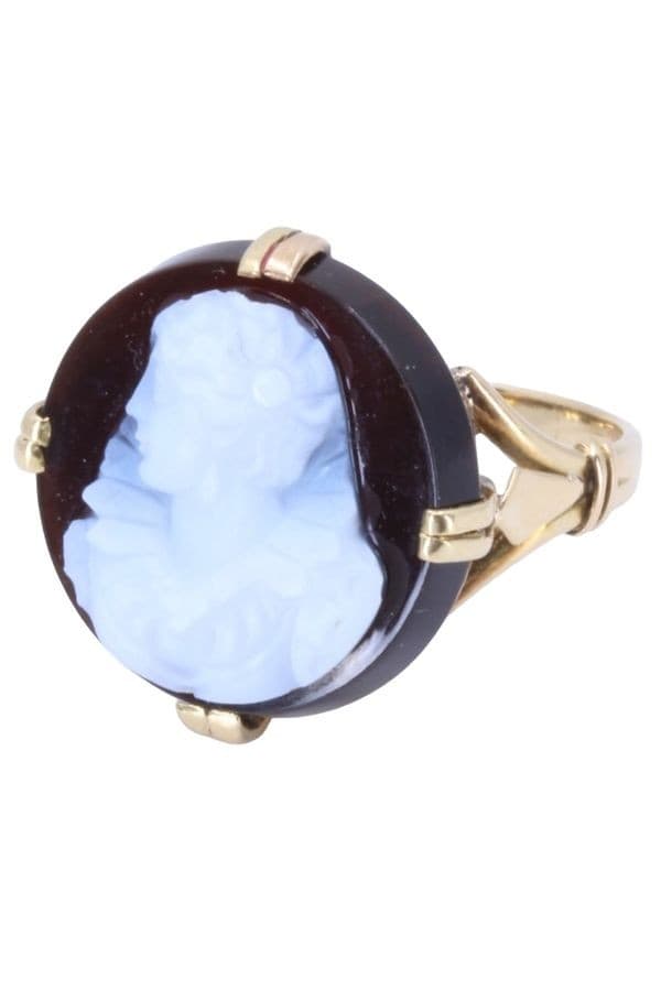 BAGUE CAMÉE ANCIENNE CORNALINE — vue 6