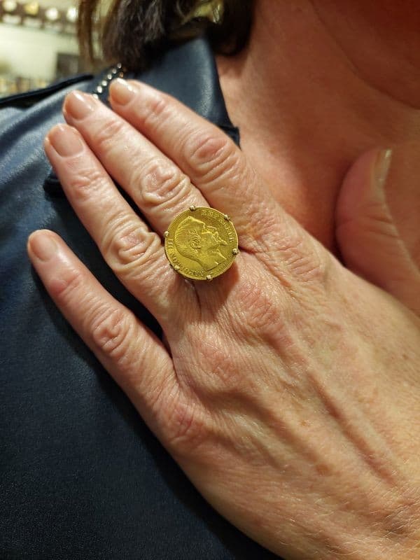 BAGUE PIÈCE 20 FRANCS NAPOLÉON III — vue 2