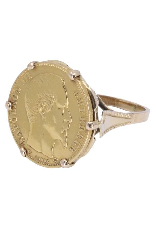 BAGUE PIÈCE 20 FRANCS NAPOLÉON III — vue 3