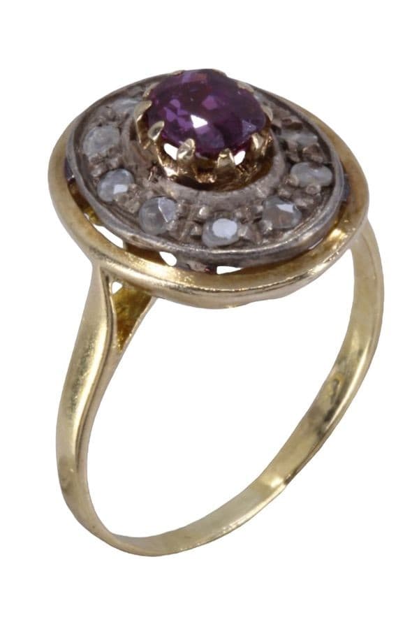 BAGUE MARGUERITE RUBIS ET DIAMANTS — vue 4