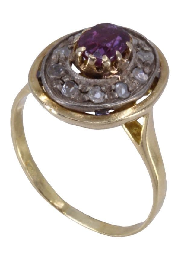 BAGUE MARGUERITE RUBIS ET DIAMANTS — vue 6