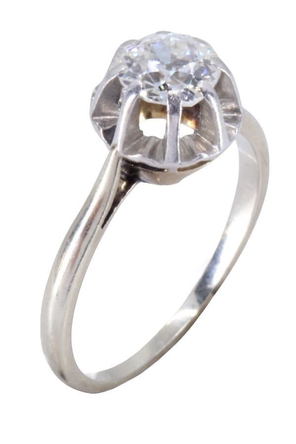 SOLITAIRE ANCIEN DIAMANT 0.80 CARAT — vue 4