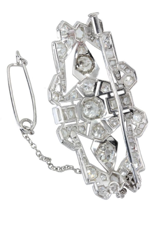 BROCHE ART DÉCO DIAMANTS — vue 2