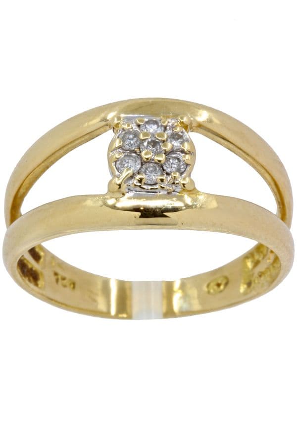BAGUE MODERNE DIAMANTS — vue 1