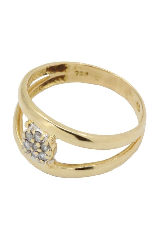 BAGUE MODERNE DIAMANTS — vue 2
