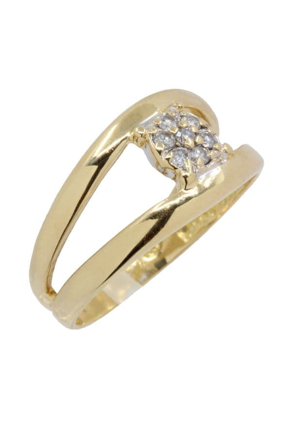 BAGUE MODERNE DIAMANTS — vue 3
