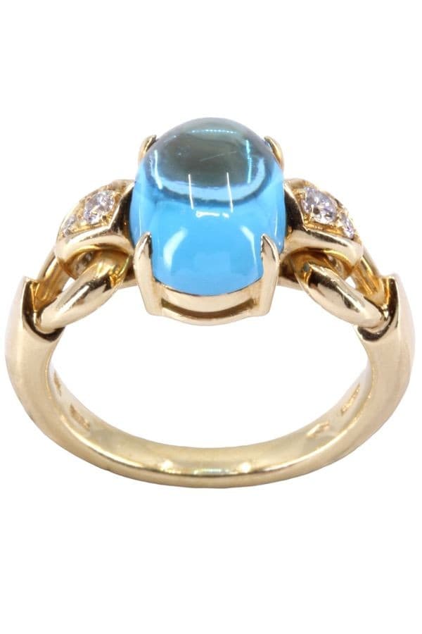 BAGUE BVLGARI TOPAZE ET DIAMANTS