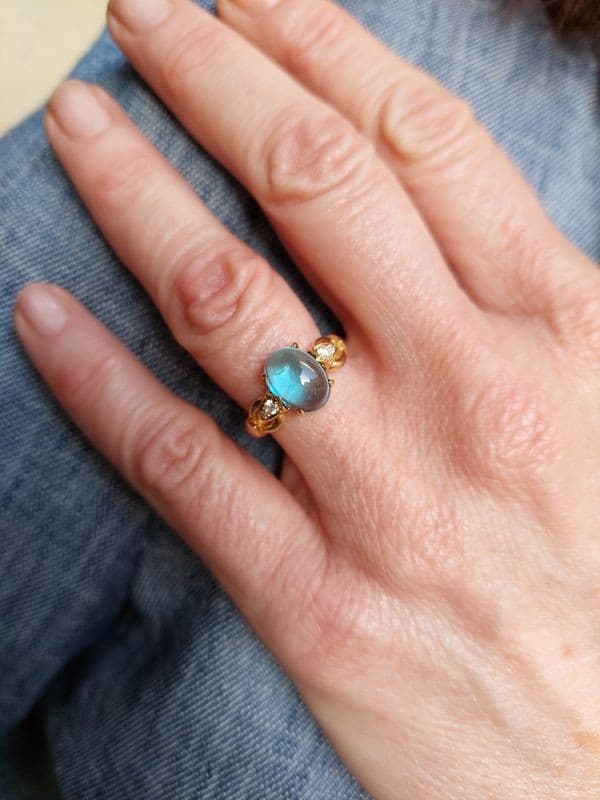 BAGUE BVLGARI TOPAZE ET DIAMANTS — vue 2