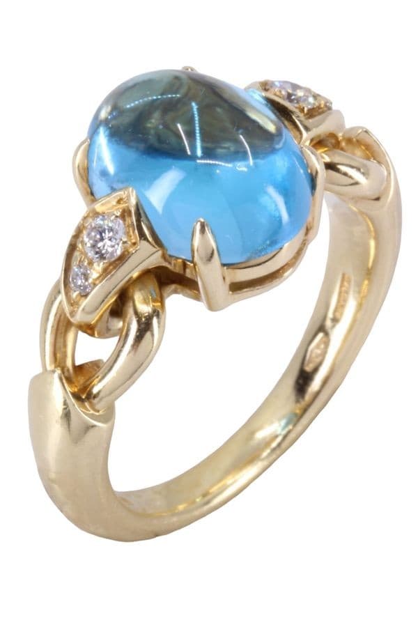 BAGUE BVLGARI TOPAZE ET DIAMANTS — vue 3