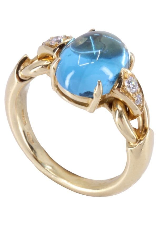 BAGUE BVLGARI TOPAZE ET DIAMANTS — vue 4