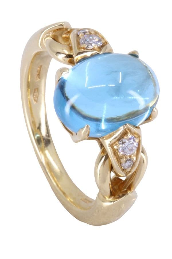 BAGUE BVLGARI TOPAZE ET DIAMANTS — vue 5
