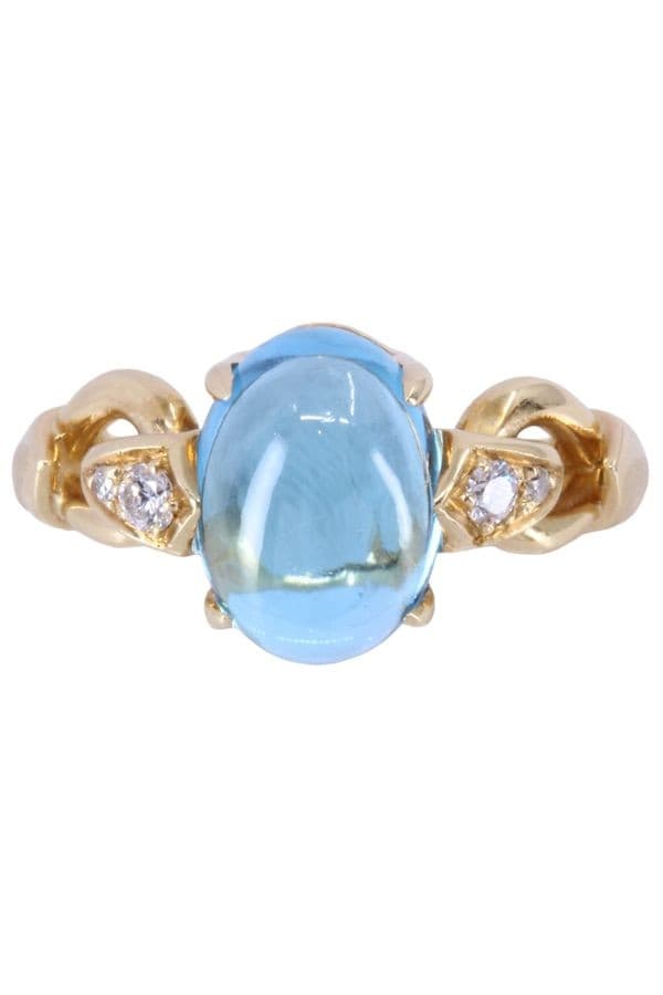 BAGUE BVLGARI TOPAZE ET DIAMANTS — vue 6