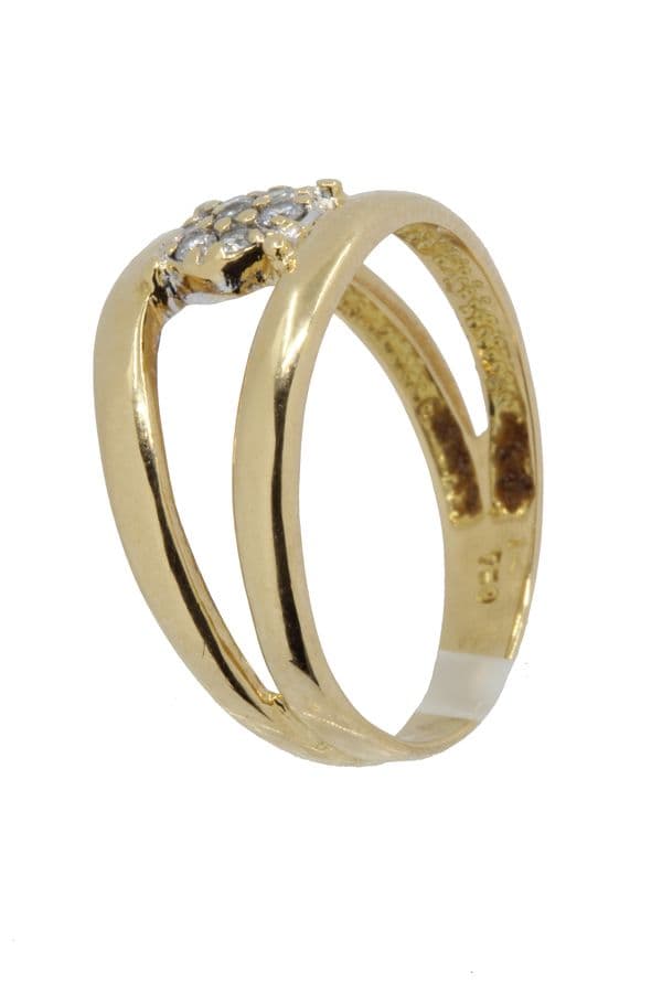 BAGUE MODERNE DIAMANTS — vue 6