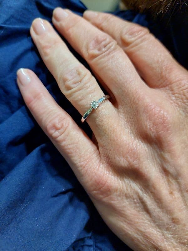 SOLITAIRE DIAMANT 0.15 CARAT — vue 2