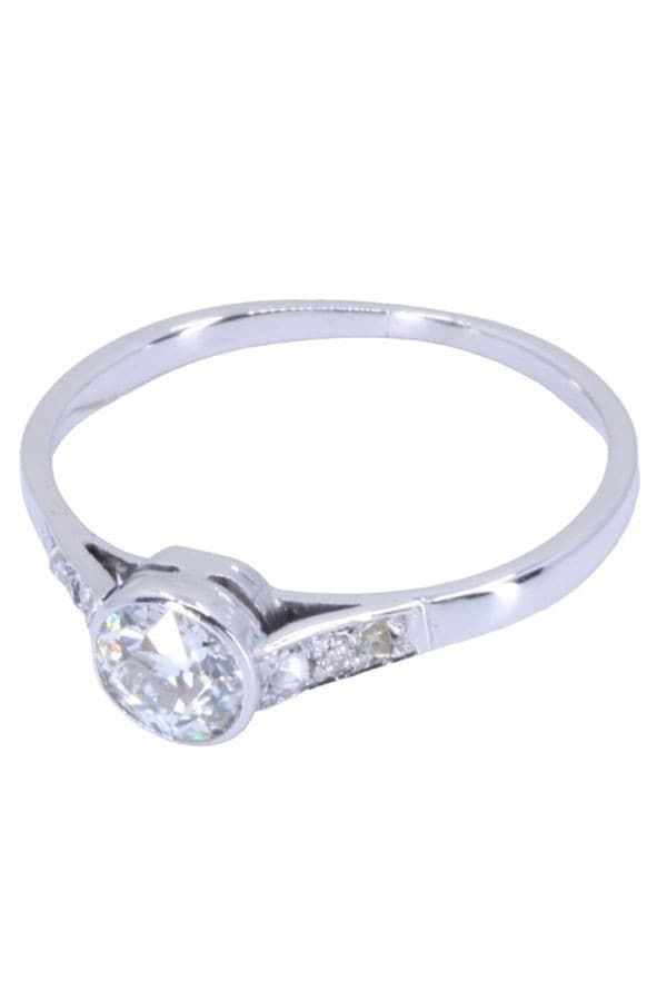 SOLITAIRE ART-DÉCO 0.55 CARAT — vue 3