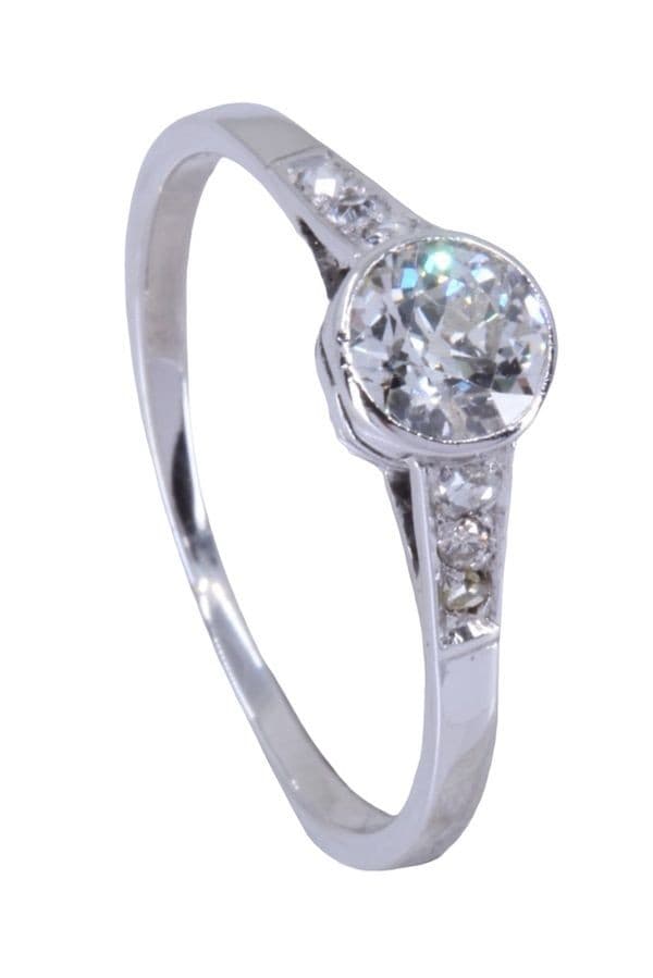SOLITAIRE ART-DÉCO 0.55 CARAT — vue 5