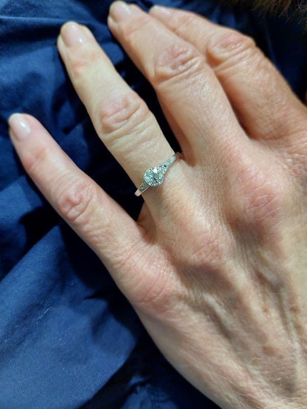 SOLITAIRE ART-DÉCO 0.55 CARAT — vue 2