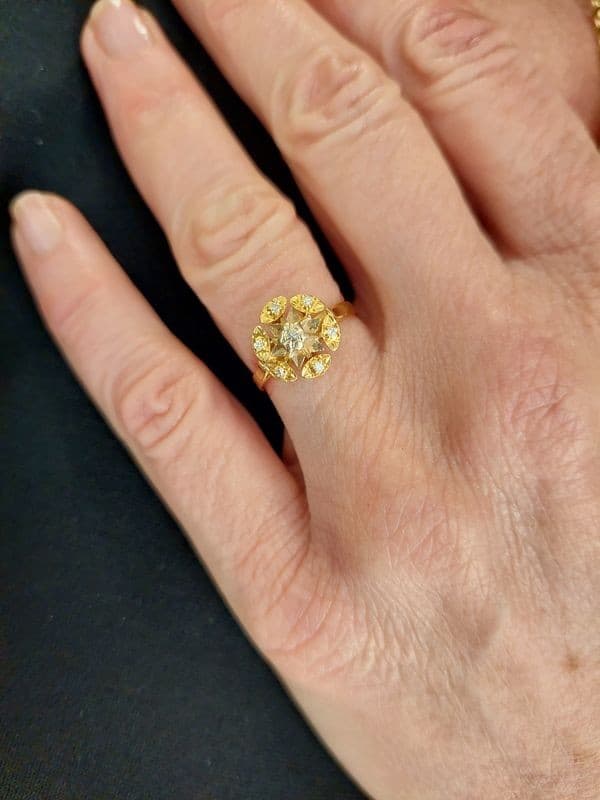 BAGUE FLEUR DIAMANTS — vue 2