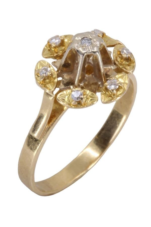 BAGUE FLEUR DIAMANTS — vue 4