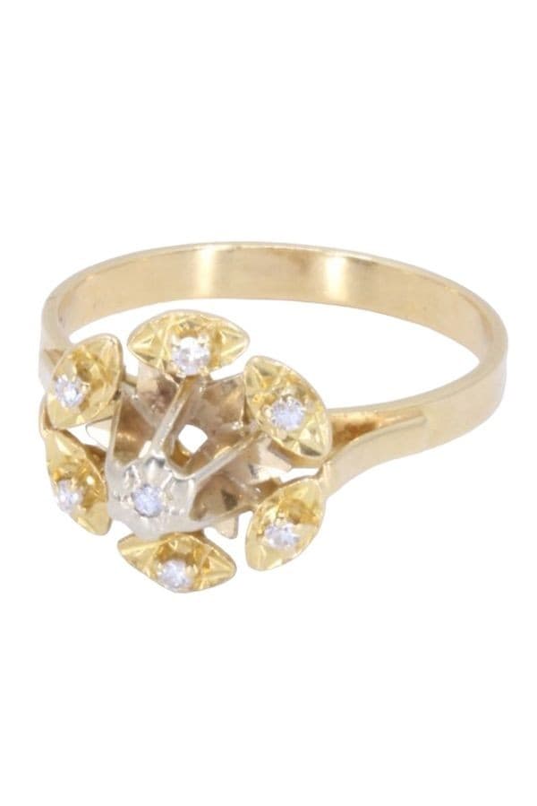 BAGUE FLEUR DIAMANTS — vue 3
