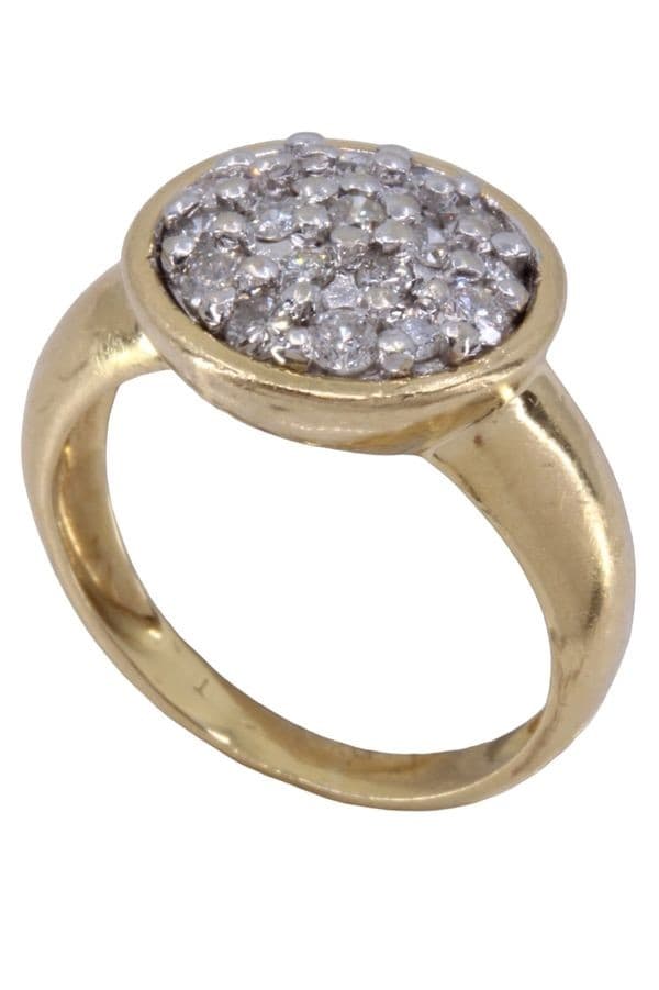 BAGUE MODERNE PAVAGE DIAMANTS — vue 4