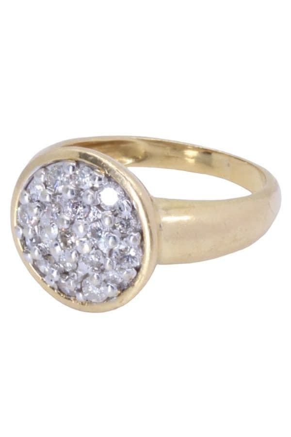 BAGUE MODERNE PAVAGE DIAMANTS — vue 6