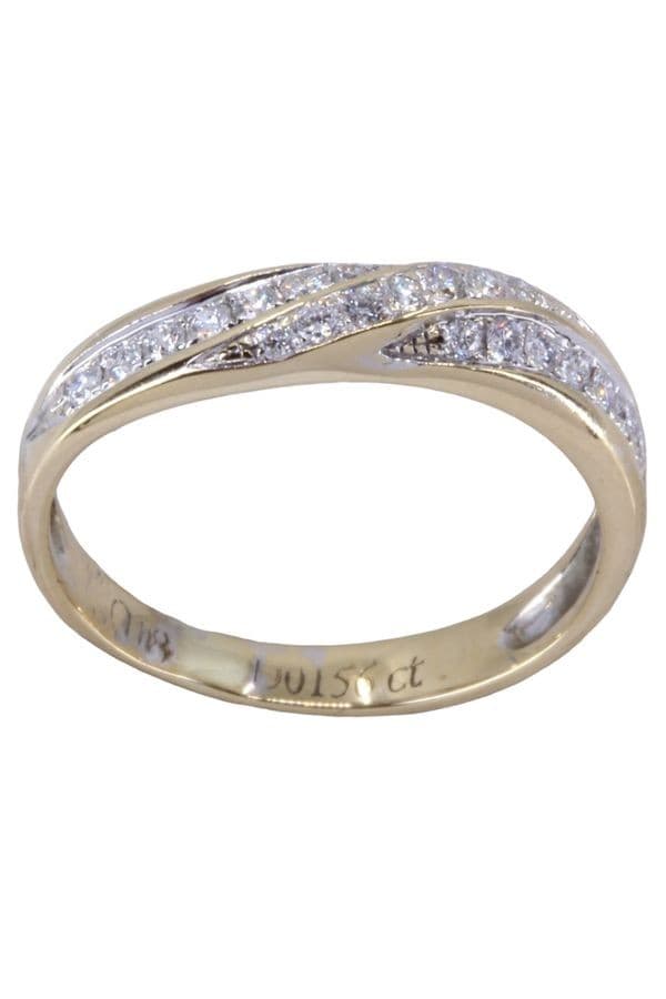 BAGUE ENTRELACÉE DIAMANTS — vue 1