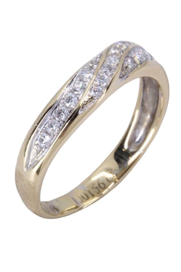BAGUE ENTRELACÉE DIAMANTS — vue 3