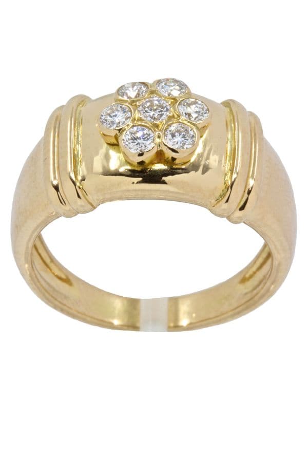 BAGUE MODERNE DIAMANTS — vue 1