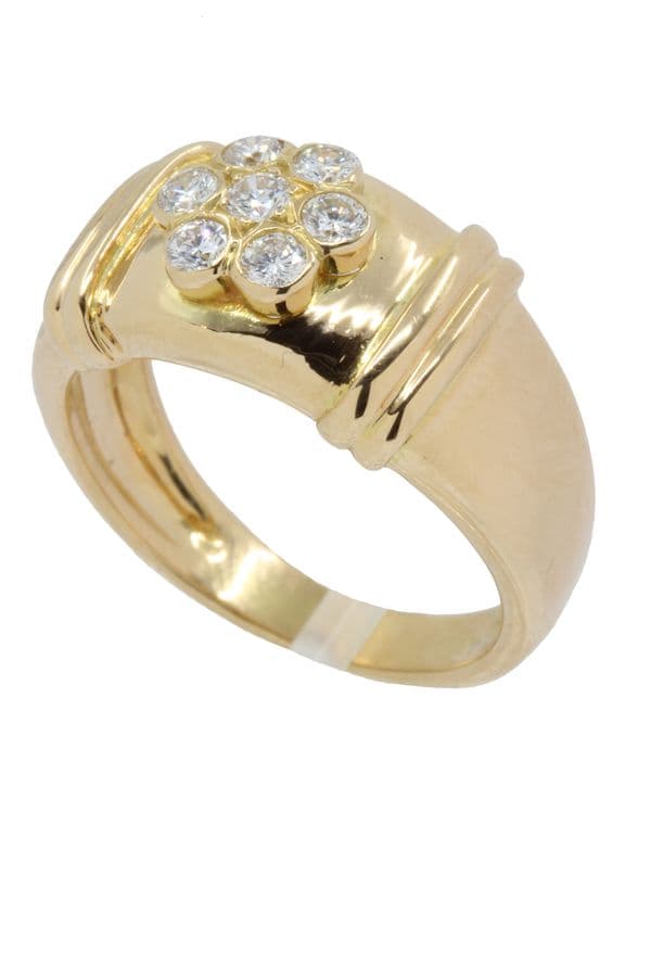 BAGUE MODERNE DIAMANTS — vue 2