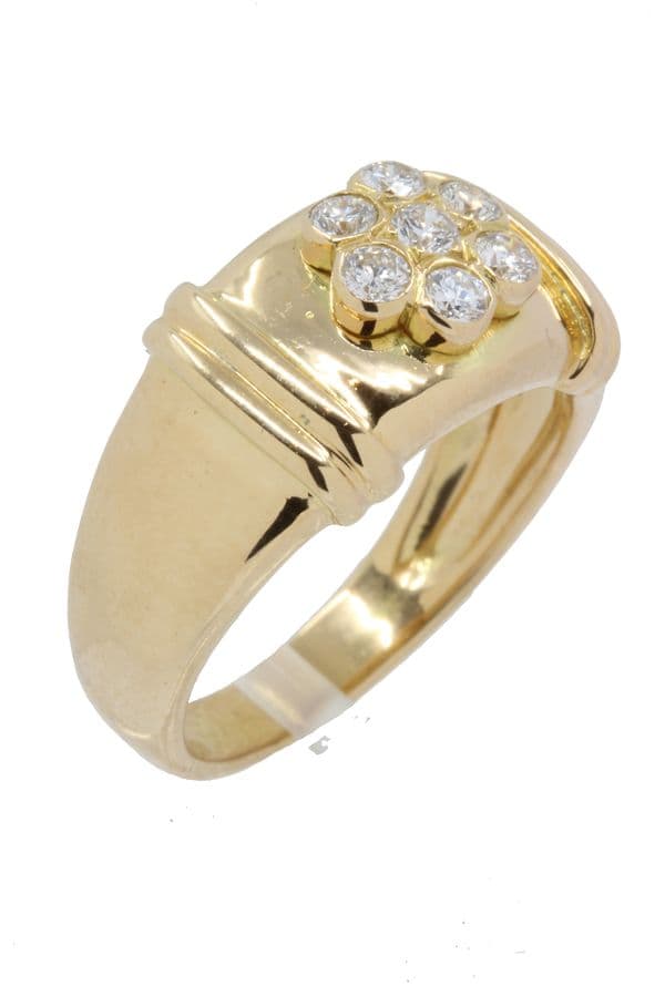 BAGUE MODERNE DIAMANTS — vue 3
