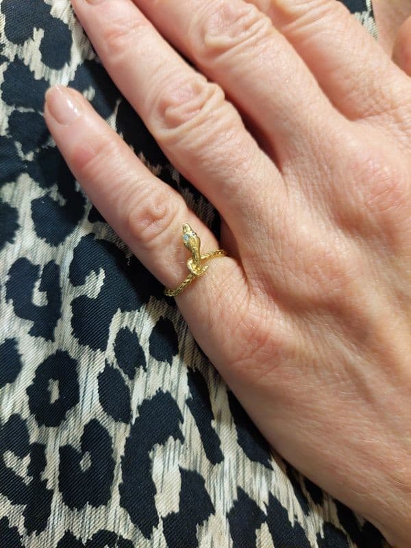 BAGUE SERPENT DIAMANTS — vue 2